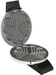 Cloer 1621 Herz-Waffeleisen mit manueller Temperatureinstellung Wei&szlig;, Schwarz