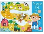Jumbo Spiele GOULA XXL-Puzzle Bauernhof, Kinderpuzzle, Legespiel, Kinder Puzzles,