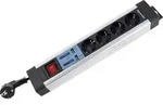 REV 0014438713 Steckdosenleiste mit Schalter 4fach Silber, Schwarz...
