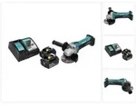 Makita DGA 452 RG Akku Winkelschleifer 18 V 115 mm + 2x Akku 6,0 Ah + Ladeger&auml;t