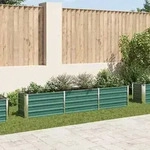 vidaXL Garten-Hochbeet Verzinkter Stahl 240&times;40&times;45 cm Gr&uuml;n