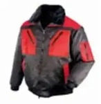 Pilotenjacken, zweifarbig,Farbe schwarz/rot, Gr.S