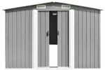 vidaXL Gartenhaus 257x298x178 cm Metall Grau