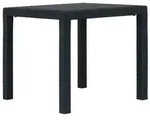 vidaXL Gartentisch Anthrazit 79x79x72 cm Kunststoff Rattan-Optik