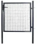 vidaXL Mesh-Gartentor Verzinkter Stahl 85,5x100 cm Grau