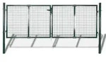 vidaXL Gartenzaun Tor 289x125 cm/306x175 cm Stahl Gr&uuml;n
