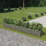 vidaXL Gabionen-Hochbeet Verzinkter Stahl 450&times;50&times;50 cm
