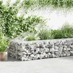 vidaXL Gabionenwand mit Abdeckung Verzinkter Stahl 900&times;50&times;50 cm