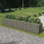 vidaXL Gabionen-Hochbeet Verzinkter Stahl 540&times;90&times;100 cm