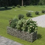 vidaXL Gabionen-Hochbeet Verzinkter Stahl 180&times;50&times;50 cm