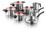 KOPF Topfset Nelo (11-teilig, Edelstahl, Induktion, mit intelligenter Abgie&szlig;hilfe)