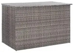 vidaXL Garden-Auflagenbox Grau 150x100x100 cm Poly Rattan