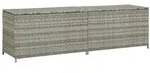 vidaXL Gartenbox Poly Rattan 200x50x60 cm Grau