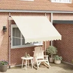 vidaXL Einziehbare Markise Handbetrieben 250 cm Cremewei&szlig;