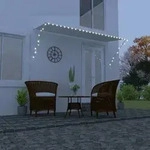 vidaXL Einziehbare Markise mit LED 350&times;150 cm Creme
