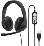 hama 00139924 PC-Office-Headset "HS-USB300", Stereo, Schwarz