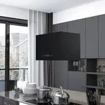 vidaXL H&auml;ngende Inselhaube Touch-Sensor LCD 55 cm Beschichteter Stahl