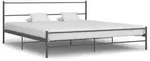 vidaXL Bettgestell Grau Metall 180&times;200 cm