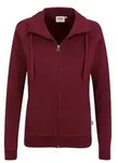 HAKRO Damen Sweatjacke College weinrot, XS