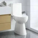 vidaXL Randloses WC 7 cm Extra H&ouml;he Soft-Close Keramik Wei&szlig;