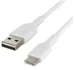 Belkin BOOST CHARGE - USB-Kabel - 24 pin USB-C (M) - zu USB (M) - 3 m - wei&szlig;