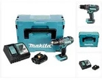 Makita DHP 482 RA1J Akku Schlagbohrschrauber 18 V 62 Nm + 1x Akku 2,0 Ah + Ladeger&auml;t