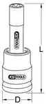 "KS Tools 450.0453 3/4" Torx-E-Kraft-Stecknuss, lang, E22"