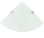 vidaXL Eckregale 2 Stk. mit verchromten Halterungen Glas Wei&szlig; 35x35 cm