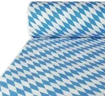 Papiertischtuch mit Damastpr&auml;gung 50 m x 1 m "Bayrisch Blau". Material: Papier,