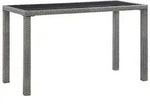vidaXL Gartentisch Anthrazit 123x60x74 cm Poly Rattan