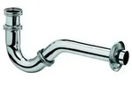 Kludi Bidet-R&ouml;hren-Geruchsverschluss DN32 verchromt mit Rosette, 1 Stk.
