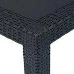vidaXL Gartentisch Anthrazit 220x90x72 cm Kunststoff Rattan-Optik
