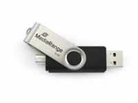 MediaRange MR932-2, 32 GB, USB Type-A / Micro-USB, 2.0, 15 MB/s, Drehring,...