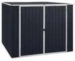 vidaXL Ger&auml;tehaus Anthrazit 195x198x159 cm Verzinkter Stahl