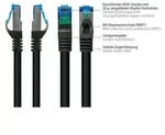 RNS&reg; Patchkabel SmartFLEX, Cat.6A, S/FTP, PiMF, halogenfrei, 500MHz, schwarz, 30m,