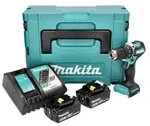 Makita DHP 487 RGJ Akku Schlagbohrschrauber 18 V 40 Nm Brushless + 2x Akku 6,0...