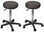 vidaXL B&uuml;rohocker 2 Stk. Braun 35,5x84 cm Kunstleder