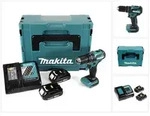 Makita DHP 483 RAJ Akku Schlagbohrschrauber 18 V 40 Nm Brushless + 2x Akku 2,0...