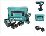 Makita DHP 487 RFJ Akku Schlagbohrschrauber 18 V 40 Nm Brushless + 2x Akku 3,0 Ah +