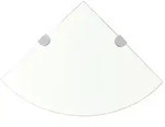 vidaXL Eckregale 2 Stk. mit Verchromten Halterungen Glas Transparent