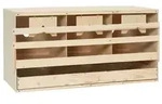 vidaXL 3er Legenest 72x33x38 cm Massivholz Kiefer