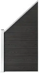 vidaXL Zaunelement WPC 95x(105-180) cm Grau