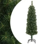 vidaXL K&uuml;nstlicher Weihnachtsbaum Schlank mit St&auml;nder Gr&uuml;n 150 cm PVC