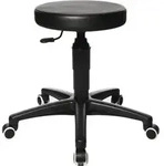 TOPSTAR 72270D10H Drehhocker Tec 70 mit Rollen Kunstleder-Hochpolster schwarz Si