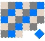 27 Teile Baby Kinder Puzzlematte ab Null - 30x30 Puzzle Spielmatte Krabbelmatte