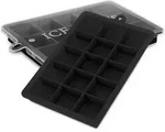 Intirilife 2x Eisw&uuml;rfelformen in SCHWARZ &ndash; 2er Set &agrave; 15 F&auml;cher Eisw&uuml;rfel