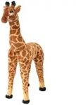 vidaXL Pl&uuml;schtier Giraffe Stehend Pl&uuml;sch Braun und Gelb XXL