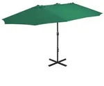 vidaXL Sonnenschirm mit Aluminium-Mast 460x270 cm Gr&uuml;n