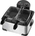 Clatronic FR 3195 Doppel Kaltzonen Fritteuse 4 l 2000 W mit manueller