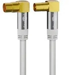 Goobay Antennen Anschlusskabel [1x Antennenbuchse 75 &Omega; - 1x Antennenstecker 75...